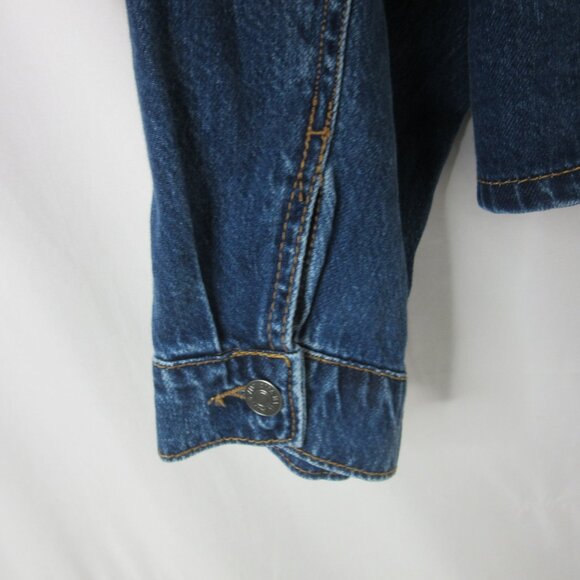 Ava & Viv Denim Shacket Blue Denim Barn Jacket Shirt Midweight Size 3X NWT - Picture 7 of 9